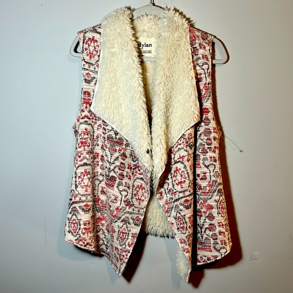 Waterfall Bohemian Sherpa Tapestry Vest - Picture 1 of 11
